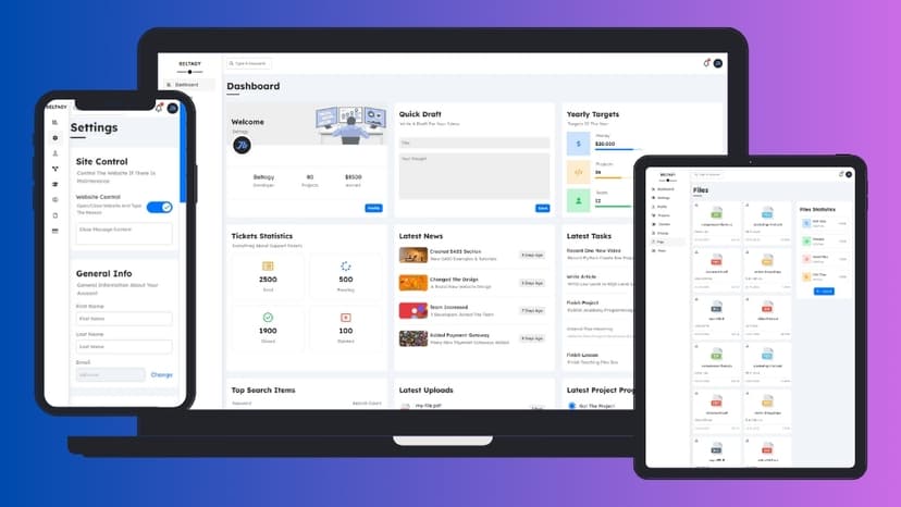Admin Dashboard - Pure JS